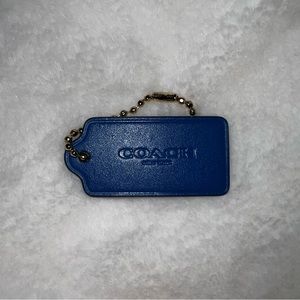 COACH 'Butterfly' Leather Hangtag Handbag Charm, Blue, NWOT